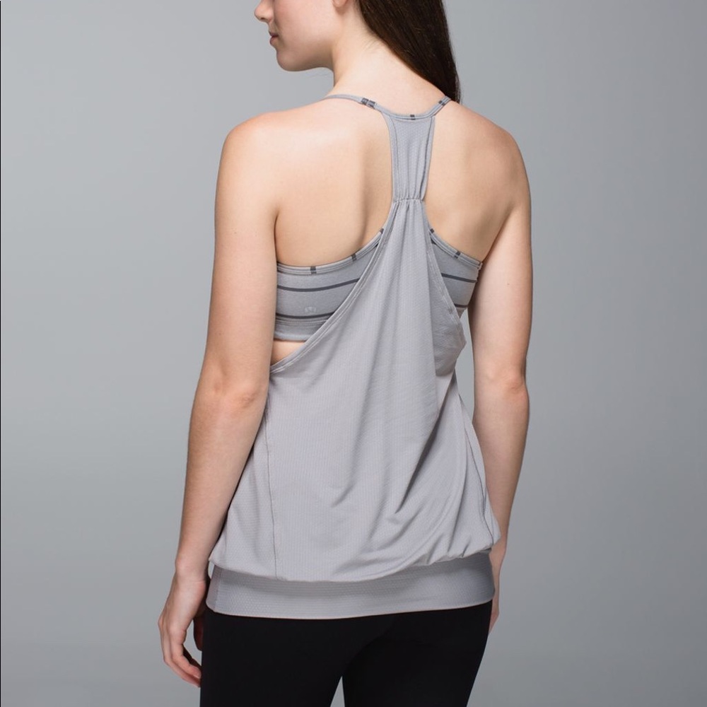 Grey lululemon “no limits” tank